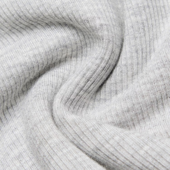 Aritzia ribbed off-shoulder long sleeve dress – Heather Chrome (XS) - Picture 13 of 13